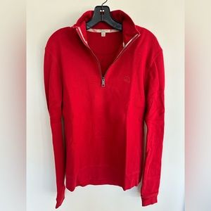 Burberry Brit Quarter Zip Pullover Sweatshirt Sweater Red Men’s M